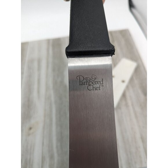 Pampered chef Meat 3 Prong Turning Fork 16 1/2" Metal BBQ With Protective Cover - Picture 10 of 12